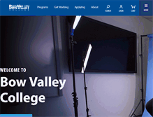 Tablet Screenshot of bowvalleycollege.ca